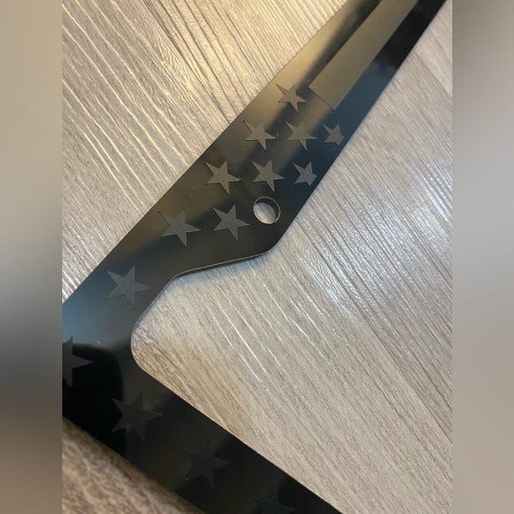 American Flag License Plate Frame Black Car Tag Frame, 2 - Picture 4 of 6